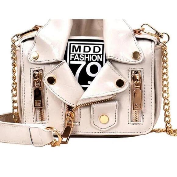 Mini Sized Jacket Shaped Handbag In White - Picture 2 of 8